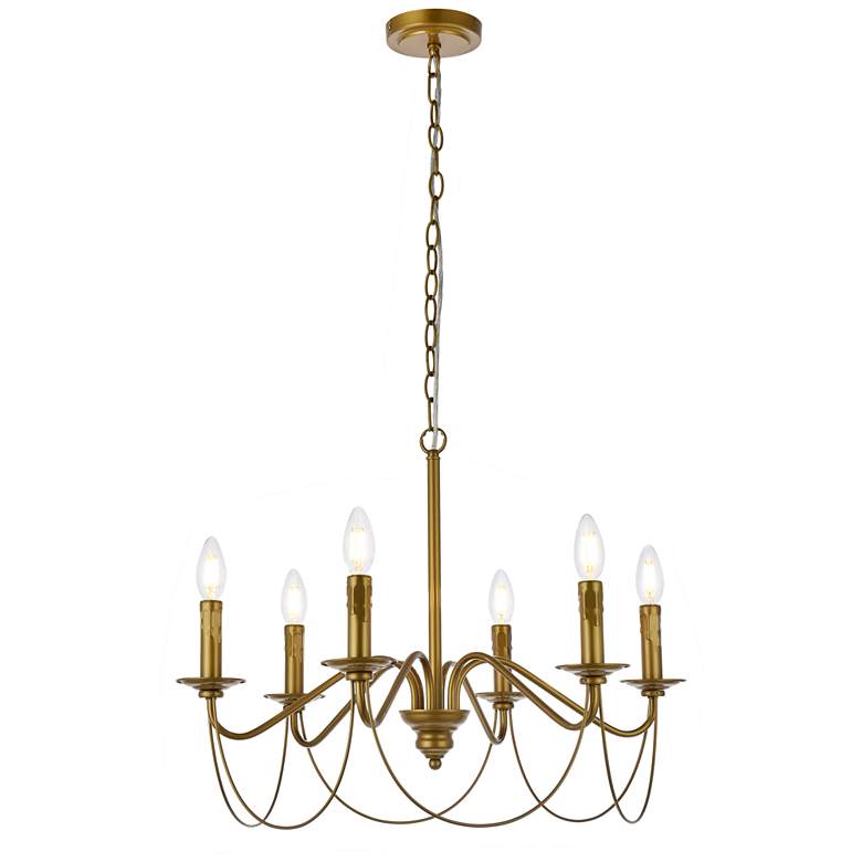 Image 1 Westley 6 Lts Pendant In Brass