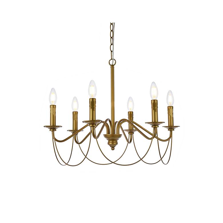 Image 3 Westley 6 Lts Pendant In Brass more views