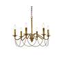3_Westley 6 Lts Pendant In Brass more views