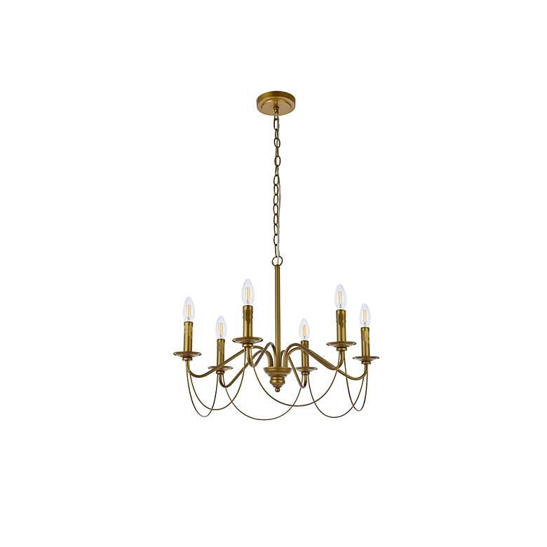 Image 7 Westley 6 Lts Pendant In Brass more views
