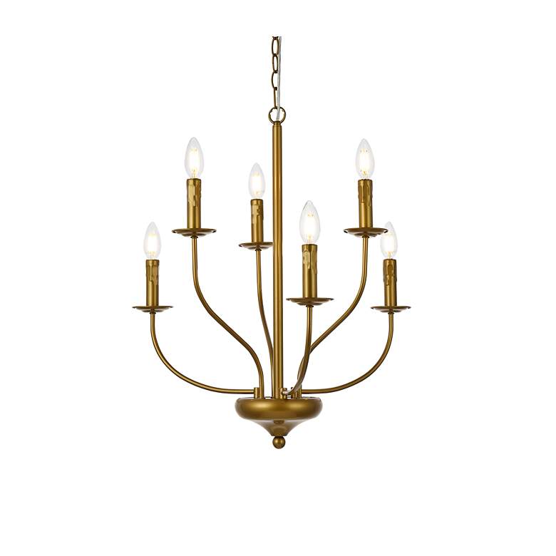 Image 4 Westley 6 Lts Pendant In Brass more views