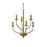 4_Westley 6 Lts Pendant In Brass more views