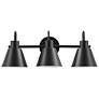 1_Westley 8.25" High 3-Light Matte Black Finish Vanity