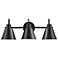 Westley 8.25" High 3-Light Matte Black Finish Vanity
