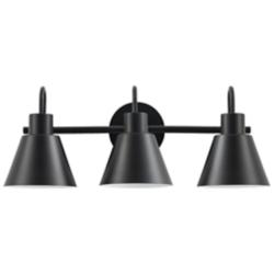 Westley 8.25" High 3-Light Matte Black Finish Vanity