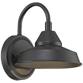 Image3 of Westley 8 1/2" High Black Finish LED Barn Light Sconce