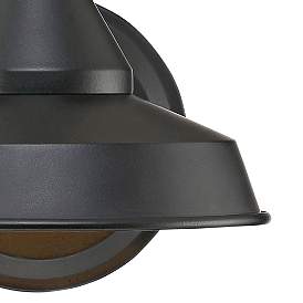 Image4 of Westley 8 1/2" High Black Finish LED Barn Light Sconce more views