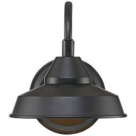 Image5 of Westley 8 1/2" High Black Finish LED Barn Light Sconce more views