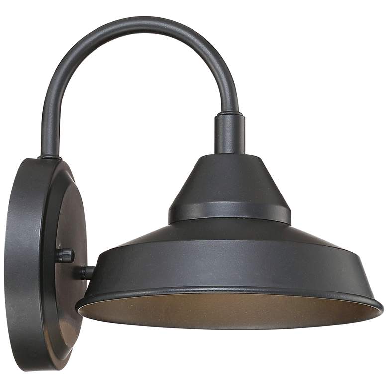Image 7 Westley 8 1/2 inch High Black Finish LED Barn Light Sconce more views