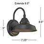 Westley 8 1/2" High Black LED Outdoor Wall Light Set of 2