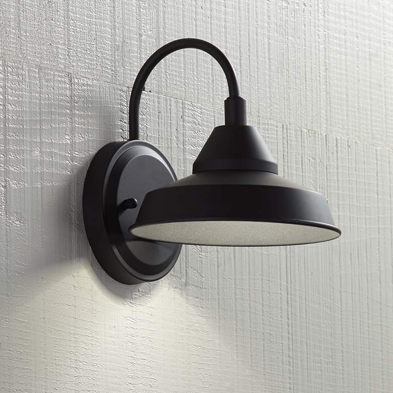 Image 1 Westley 8 1/2 inch High Black LED Outdoor Wall Light