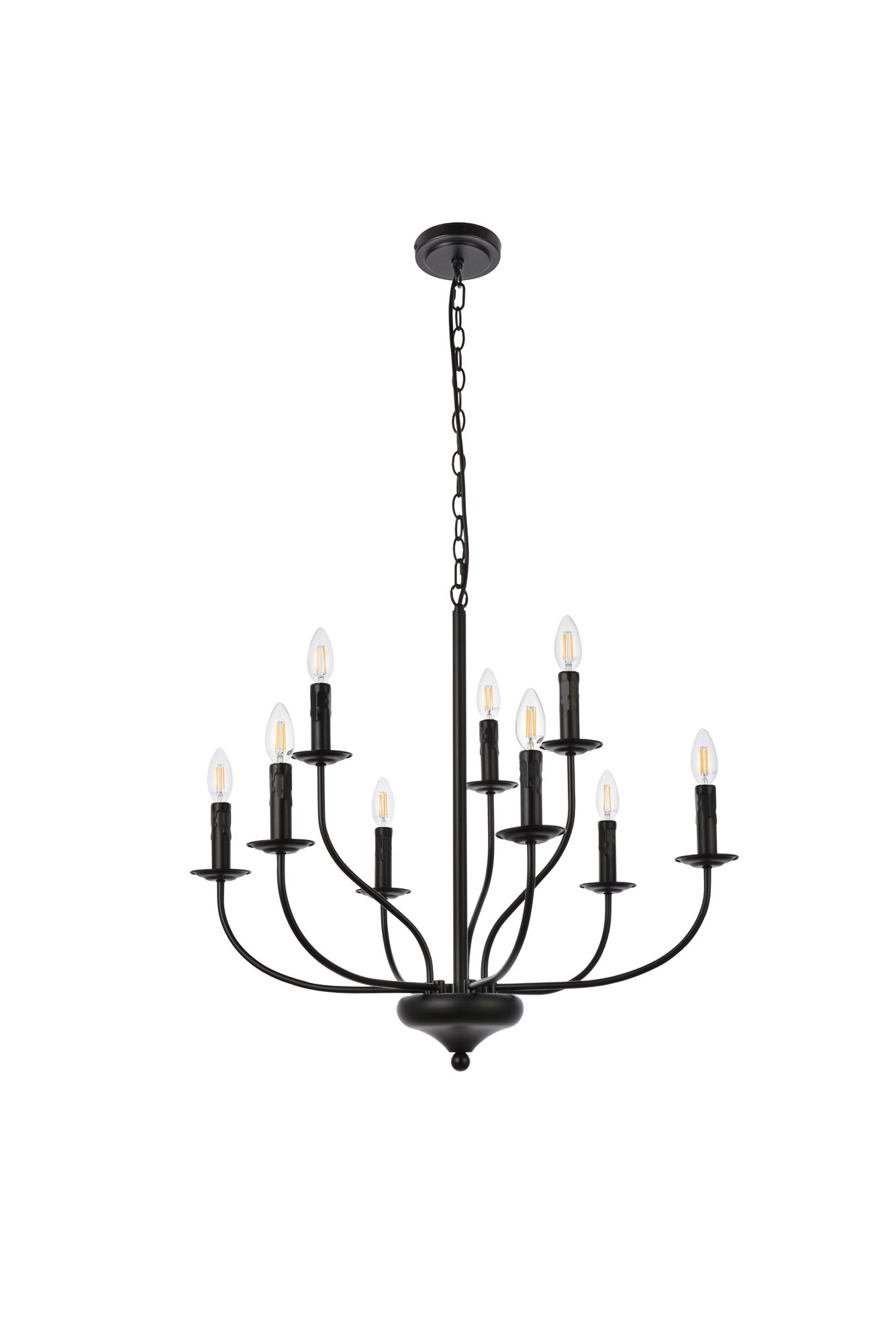 Westley 9 Lts Pendant In Black in scene