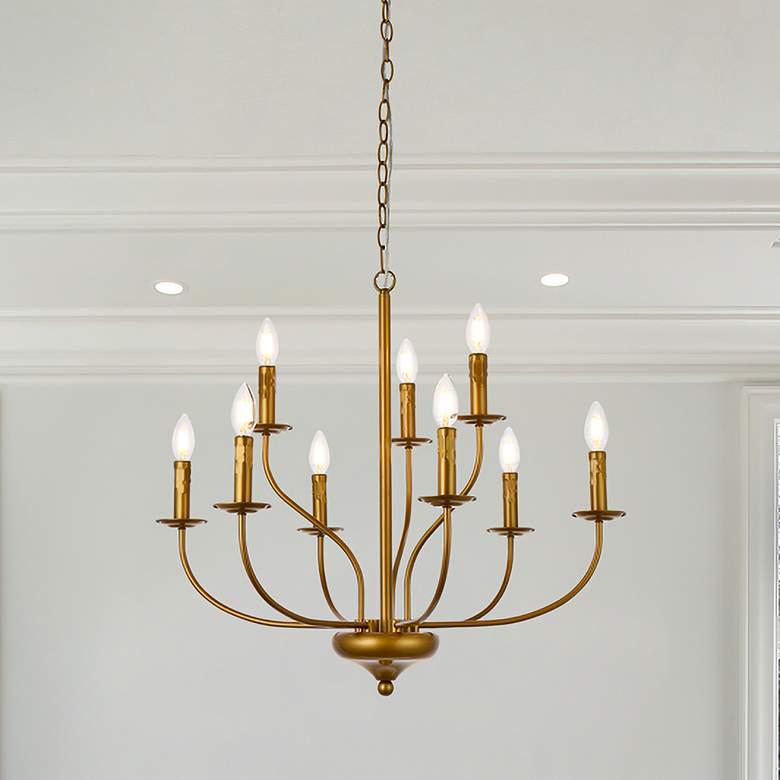 Image 1 Westley 9 Lts Pendant In Brass