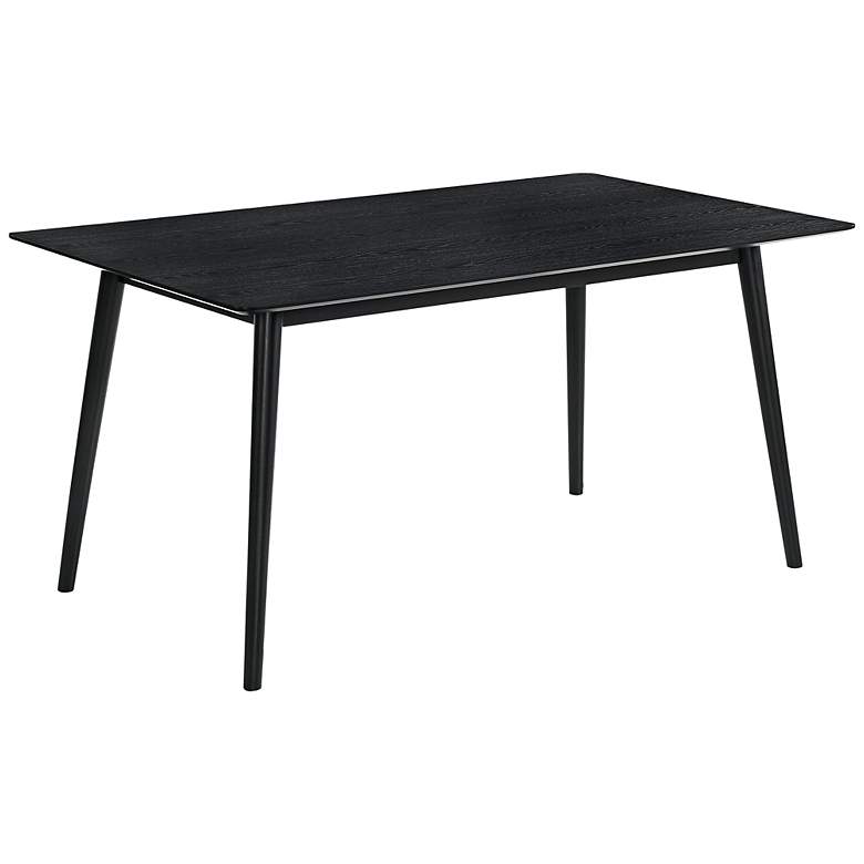 Image 2 Westmont 59" Wide Black Wood Rectangular Dining Table
