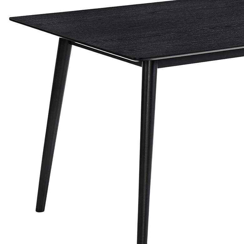 Image 3 Westmont 59" Wide Black Wood Rectangular Dining Table more views