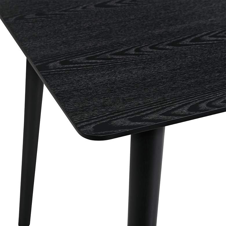 Image 4 Westmont 59" Wide Black Wood Rectangular Dining Table more views