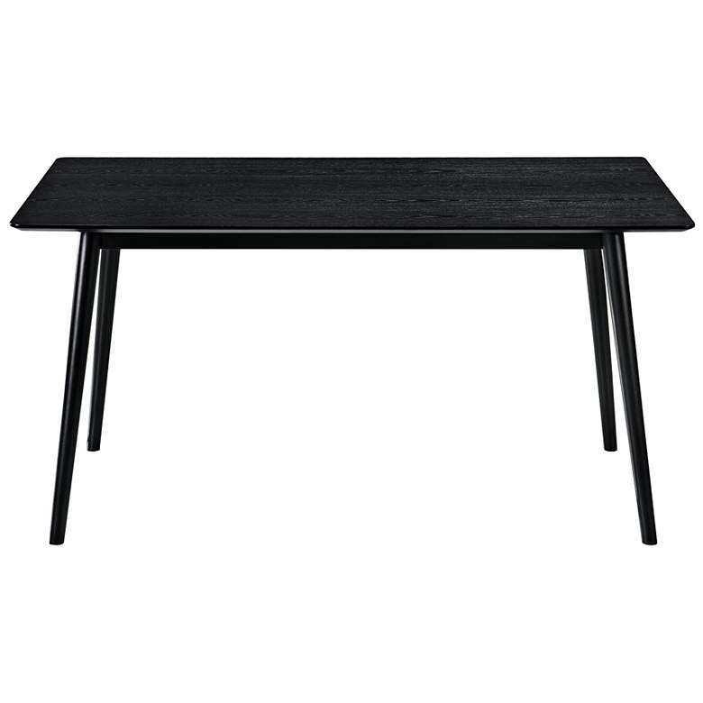 Image 7 Westmont 59" Wide Black Wood Rectangular Dining Table more views