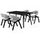 Westmont and Talulah 5 Piece Dining Set in Grey and Black Wood