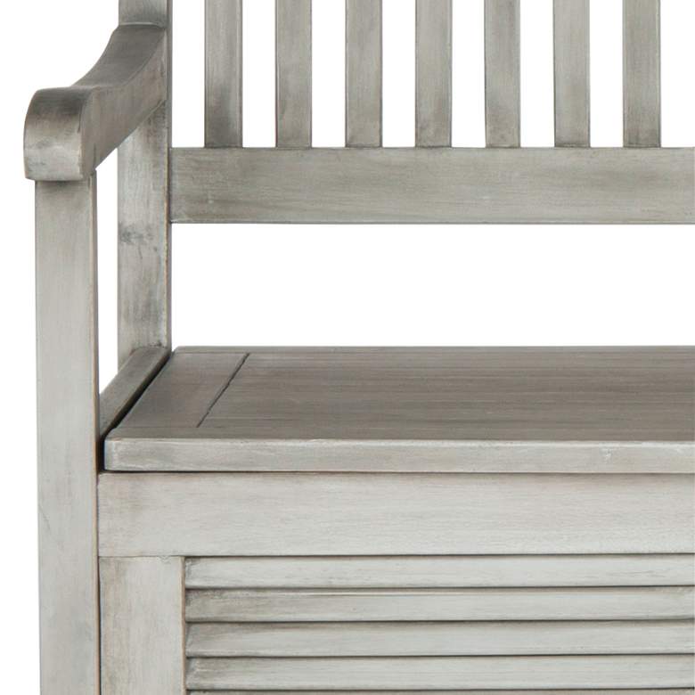 Image 4 Westmore Gray Wood Outdoor Storage Bench more views