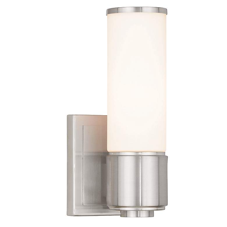 Image 1 Weston 1 Light Brushed Nickel ADA Wall Sconce Bath Vanity