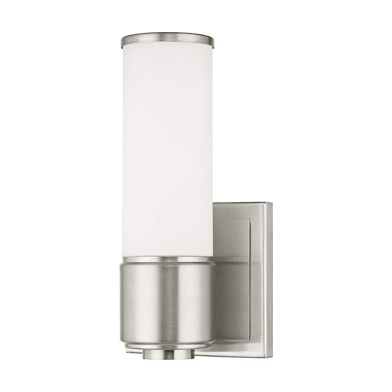 Image 3 Weston 1 Light Brushed Nickel ADA Wall Sconce Bath Vanity more views