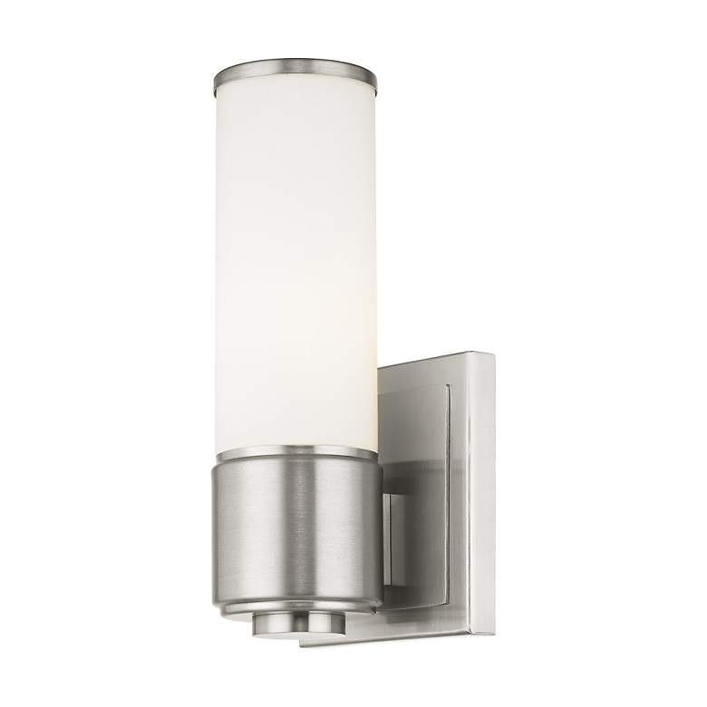 Image 4 Weston 1 Light Brushed Nickel ADA Wall Sconce Bath Vanity more views