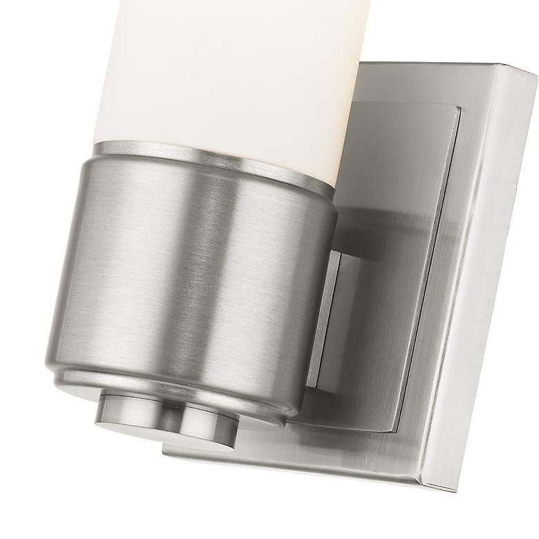 Image 6 Weston 1 Light Brushed Nickel ADA Wall Sconce Bath Vanity more views