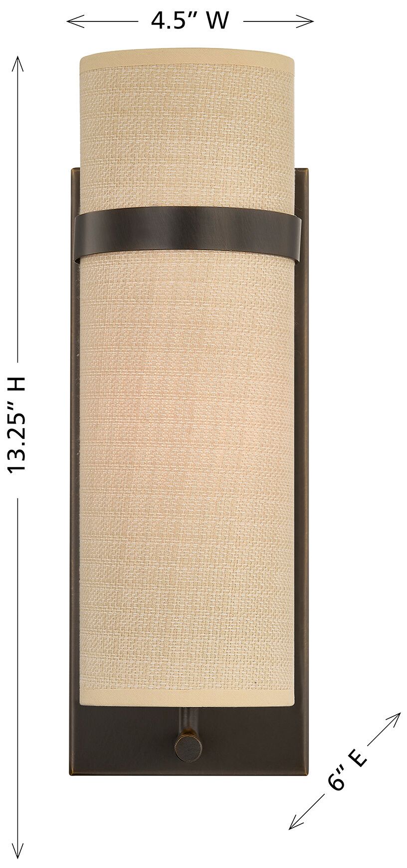 Weston 1-Light Wall Sconce in Mediterranean Bronze by Dann Foley
