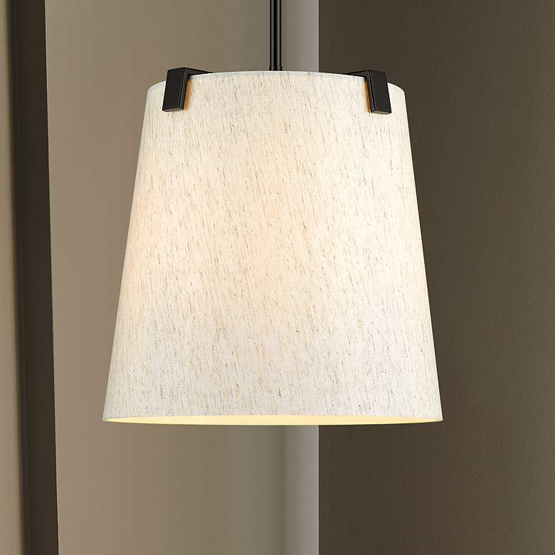 Image 1 Weston 13" Wide Matte Black Pendant Light