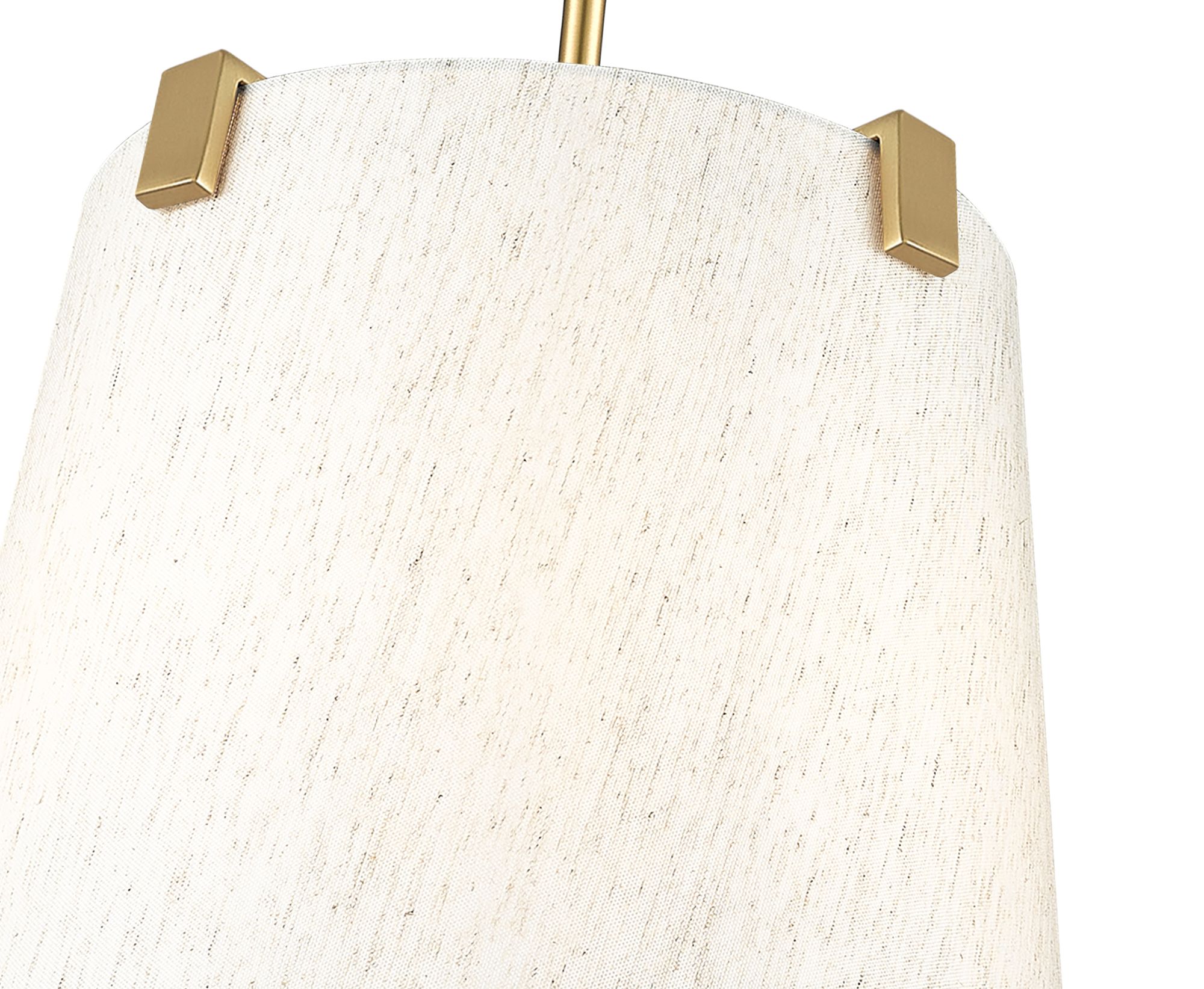 Weston 13" Wide Modern Gold and Cream Fabric Pendant Light in scene