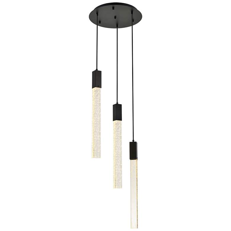 Image 2 Weston 16" Wide Black LED Multi-Light Pendant