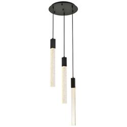 Weston 16" Wide Black LED Multi-Light Pendant
