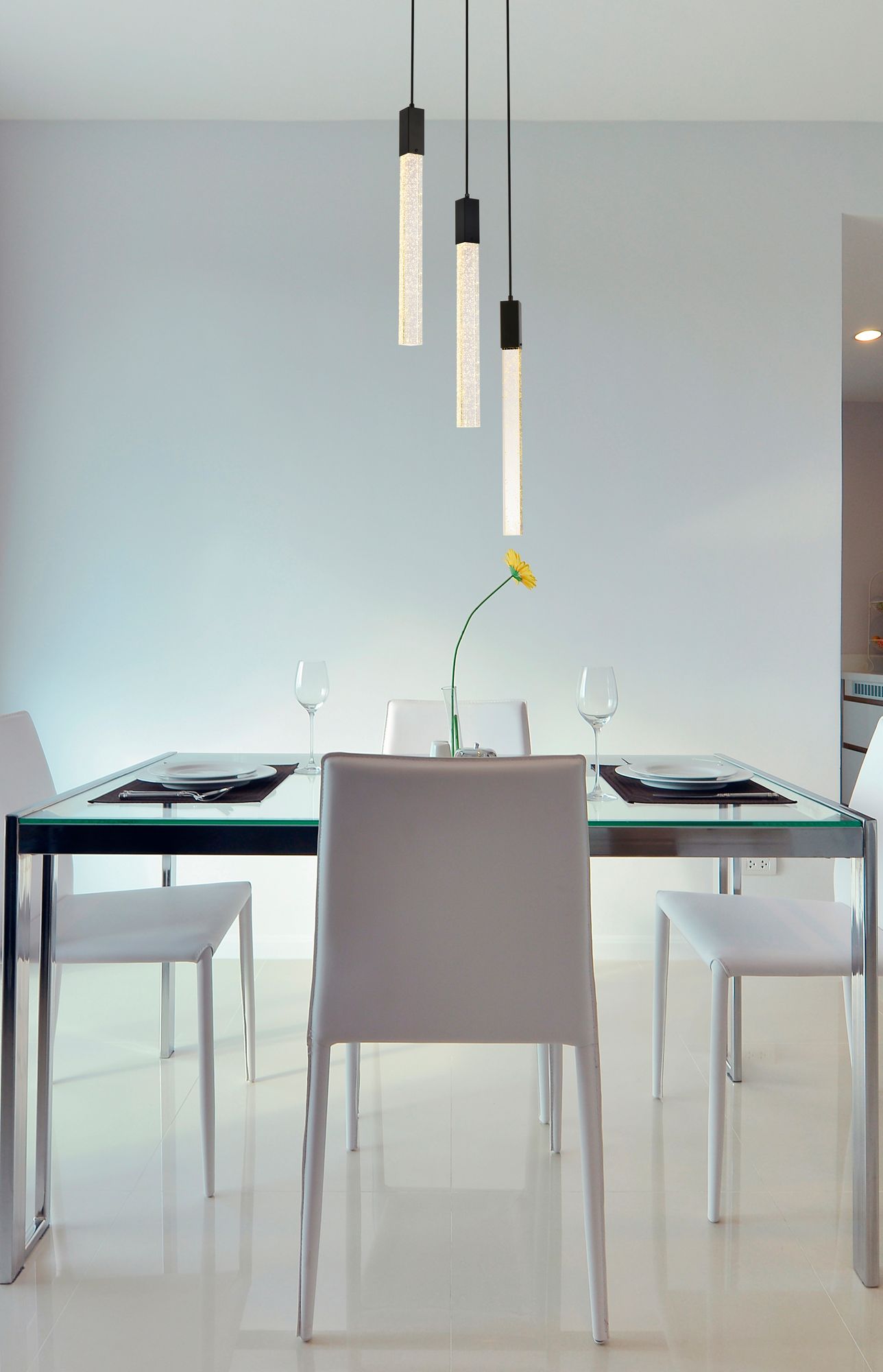 Image 3 Weston 16" Wide Black LED Multi-Light Pendant more views