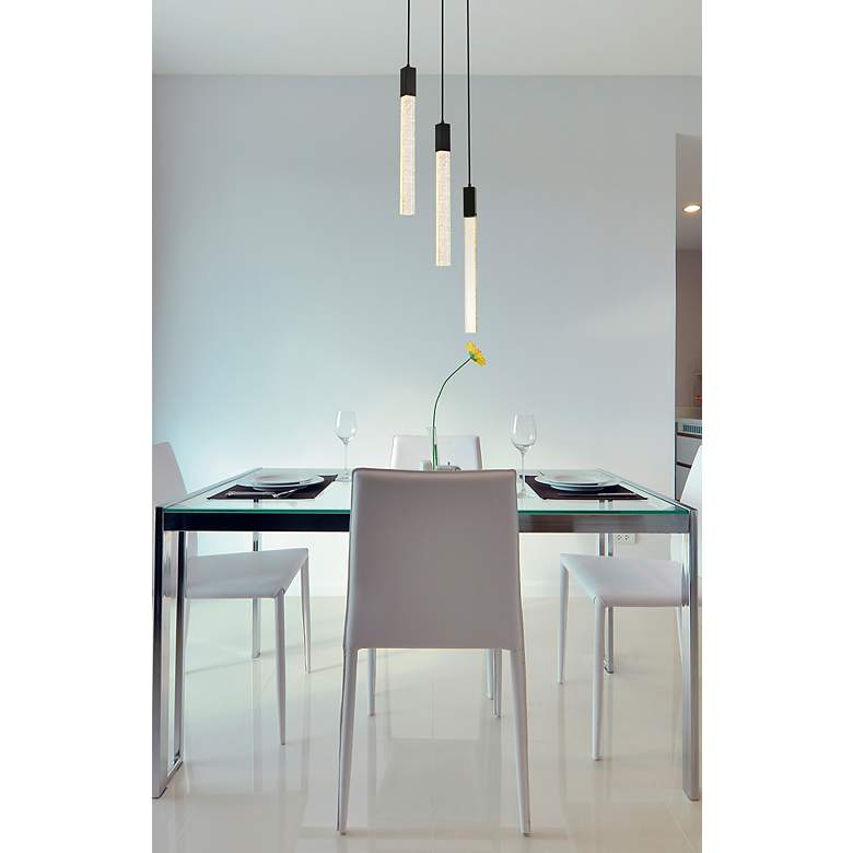 Image 3 Weston 16" Wide Black LED Multi-Light Pendant more views