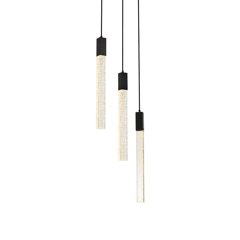 Image 4 Weston 16" Wide Black LED Multi-Light Pendant more views