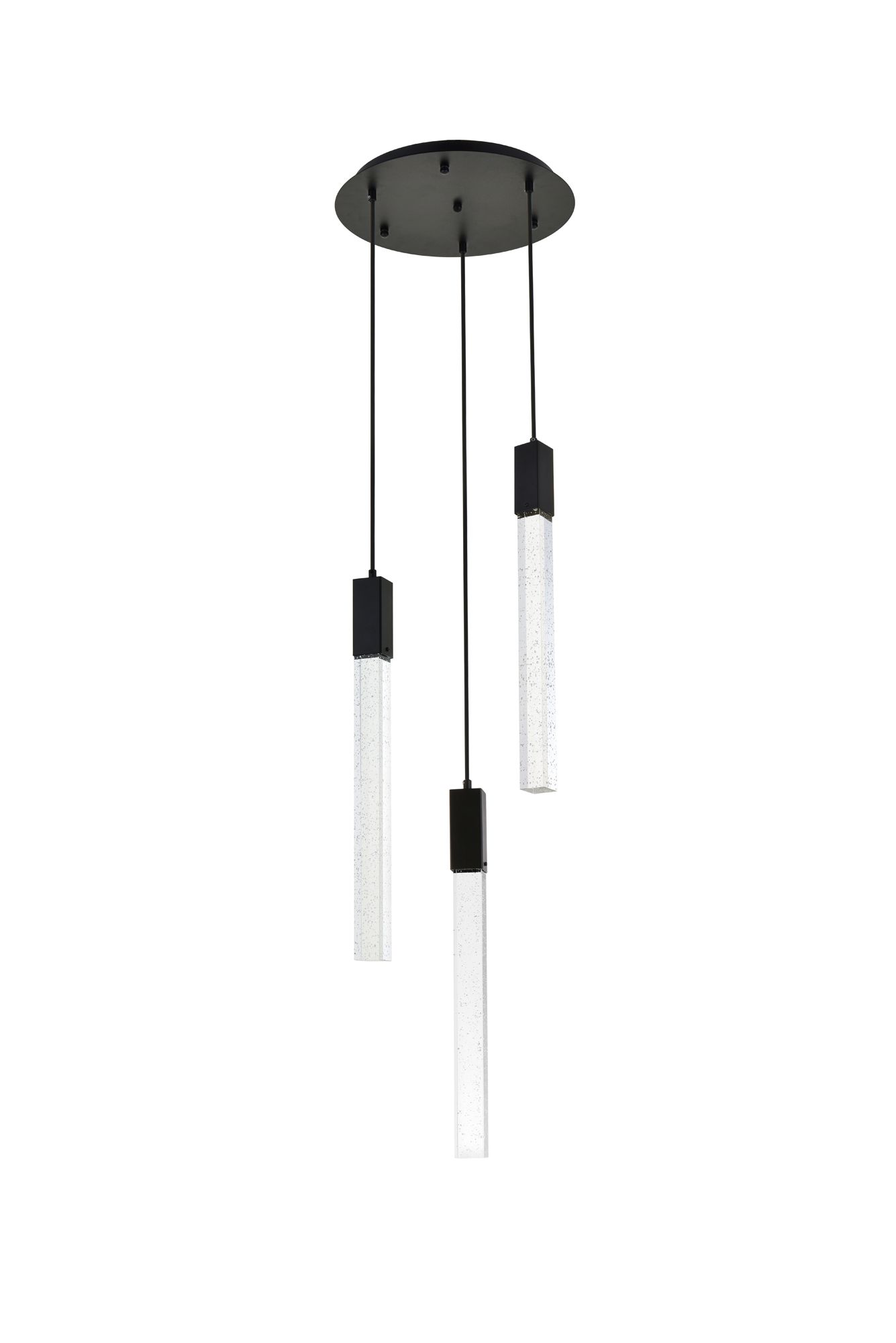 Weston 16" Wide Black LED Multi-Light Pendant
