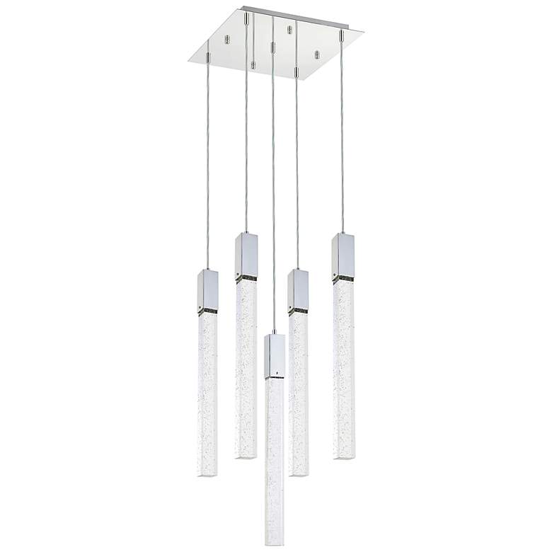 Image 6 Weston 16" Wide Chrome Crystal Multi-Light Pendant more views