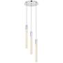3_Weston 16" Wide Chrome Crystal Raindrops 3-Light Pendant