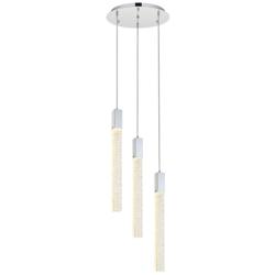 Weston 16" Wide Chrome Crystal Raindrops 3-Light Pendant