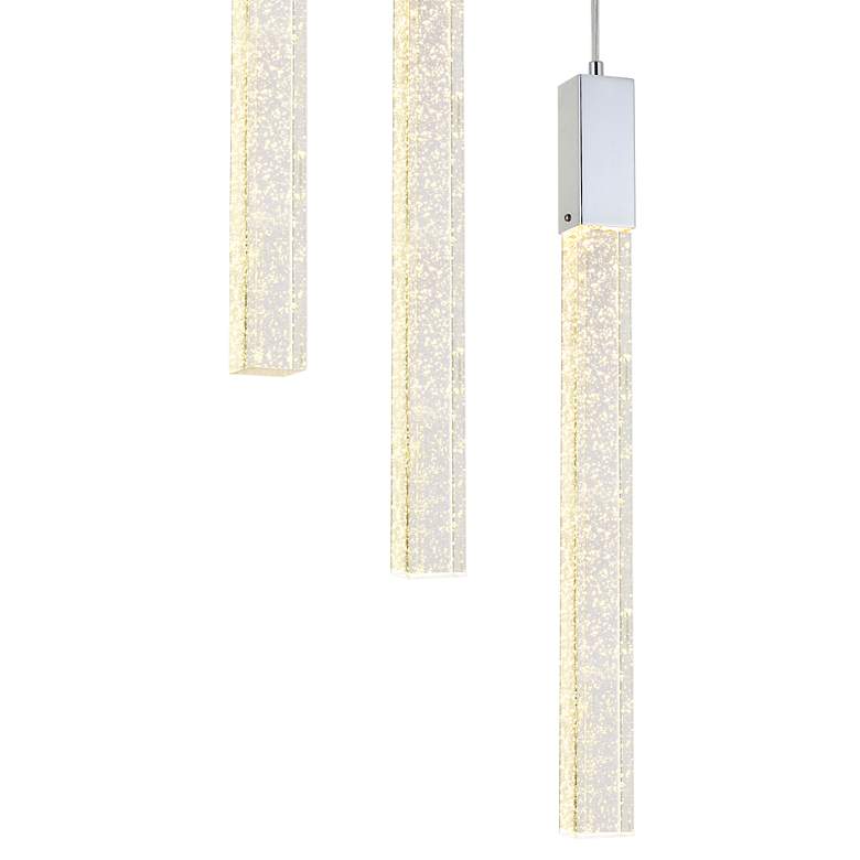 Image 4 Weston 16" Wide Chrome Crystal Raindrops 3-Light Pendant more views