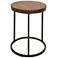 Weston 18" Wide Chestnut Wood Industrial Metal Accent Table