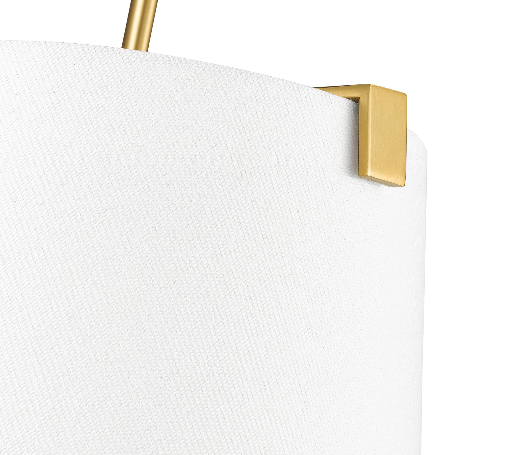 Weston 18" Wide Modern Gold Pendant Light with Linen Shade in scene