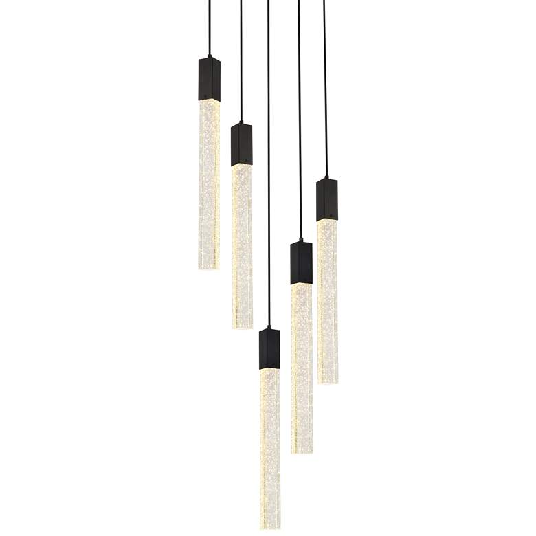 Image 3 Weston 20" Wide Black 5-Light LED Multi Light Pendant