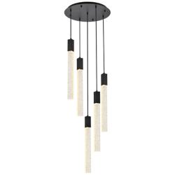 Weston 20" Wide Black 5-Light LED Multi Light Pendant