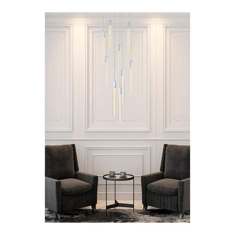 Image 3 Weston 24" Wide Chrome LED Multi-Light Pendant more views
