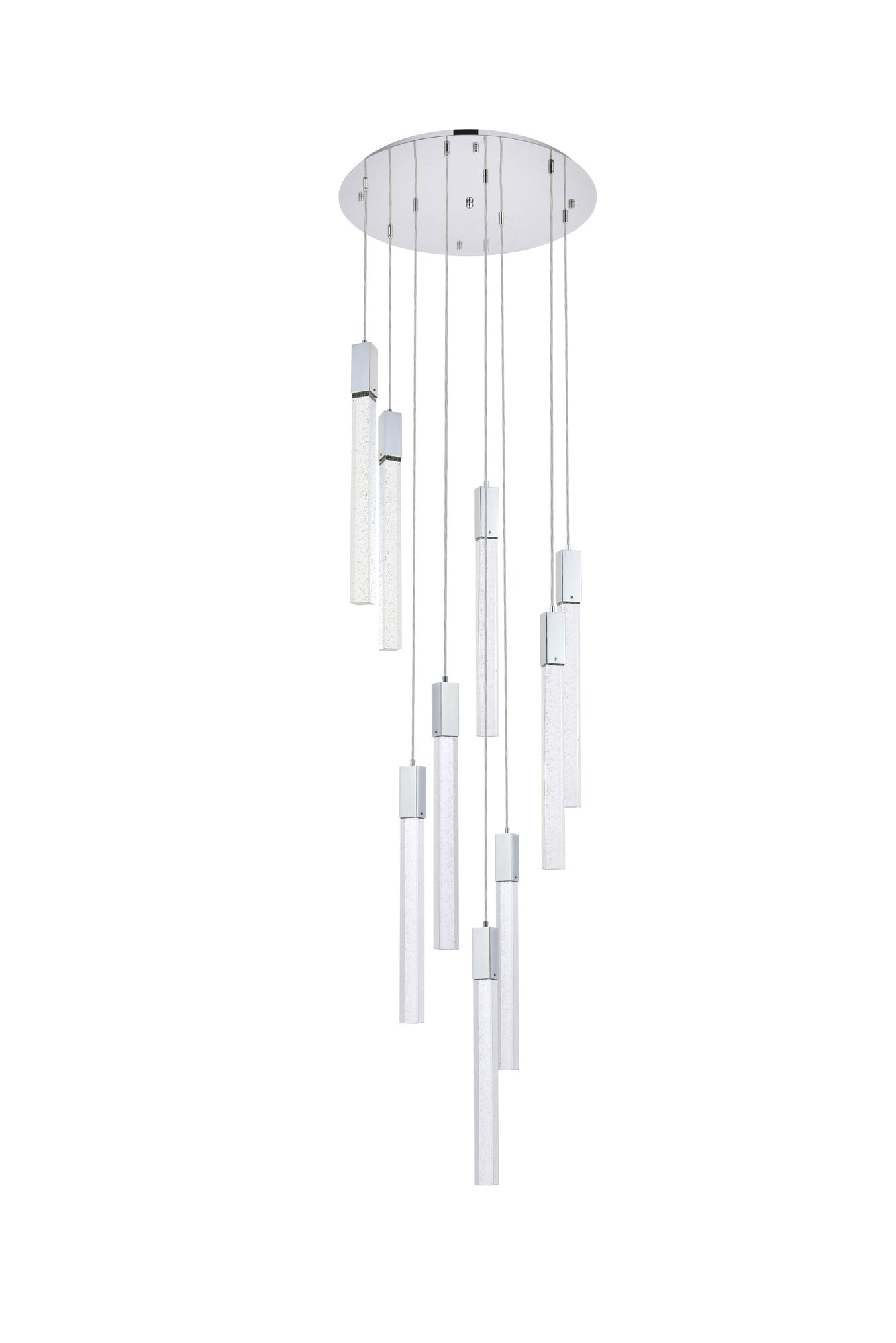 Weston 24" Wide Chrome LED Multi-Light Pendant