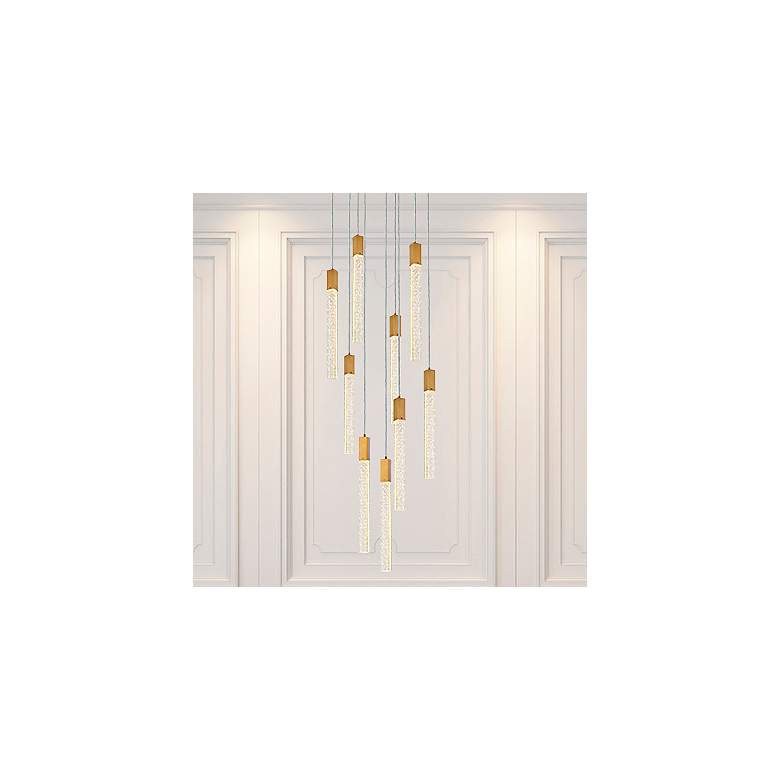 Image 2 Weston 24" Wide Satin Gold LED Multi-Light Pendant