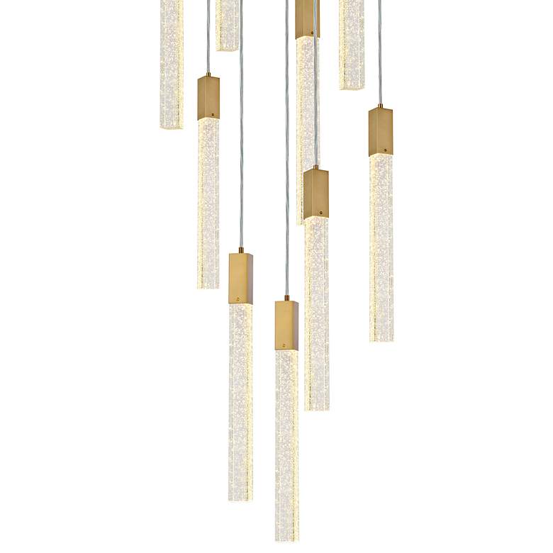 Image 4 Weston 24" Wide Satin Gold LED Multi-Light Pendant more views