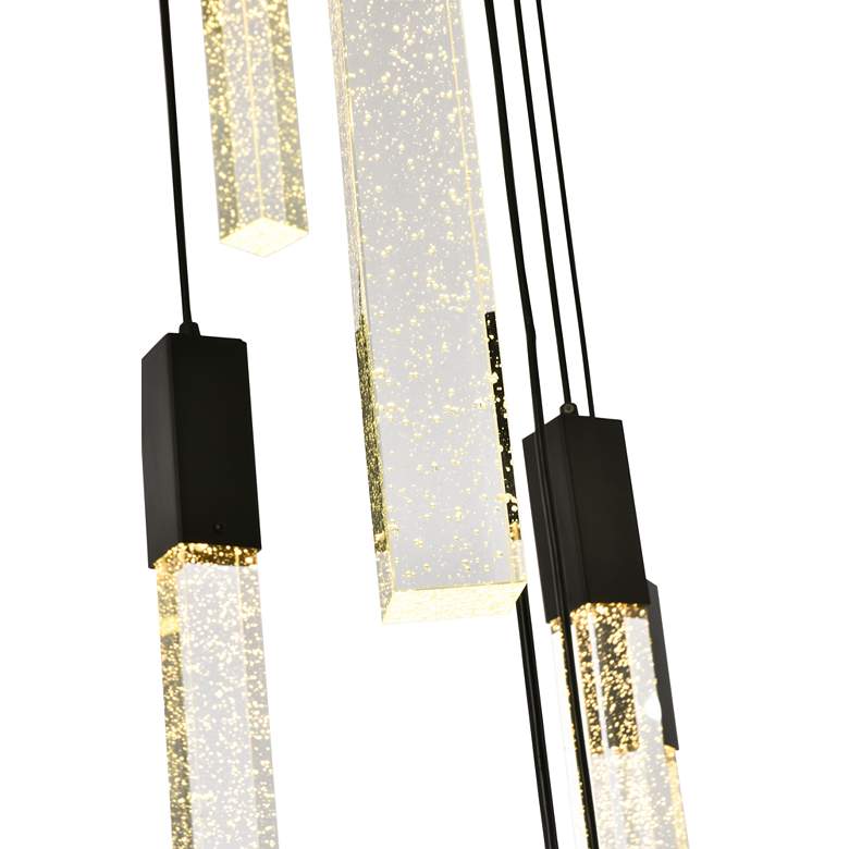 Image 7 Weston 26" Wide Black Crystal 13-Light LED Cluster Pendant more views