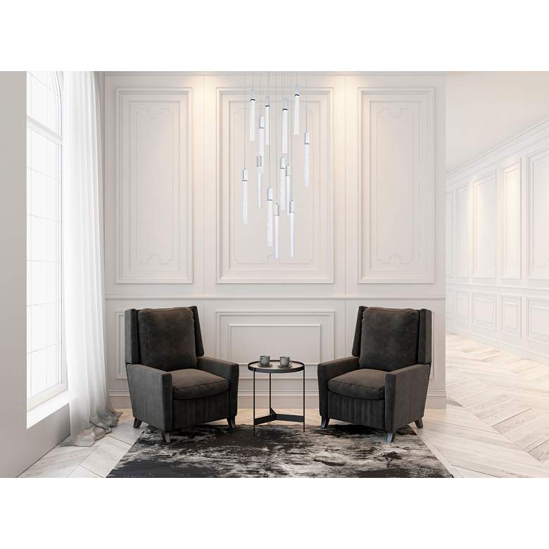 Image 3 Weston 26" Wide Chrome LED Multi-Light Pendant more views